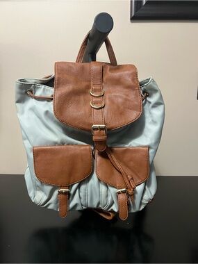 Steve Madden Two-Tone Gray and Brown Backpack